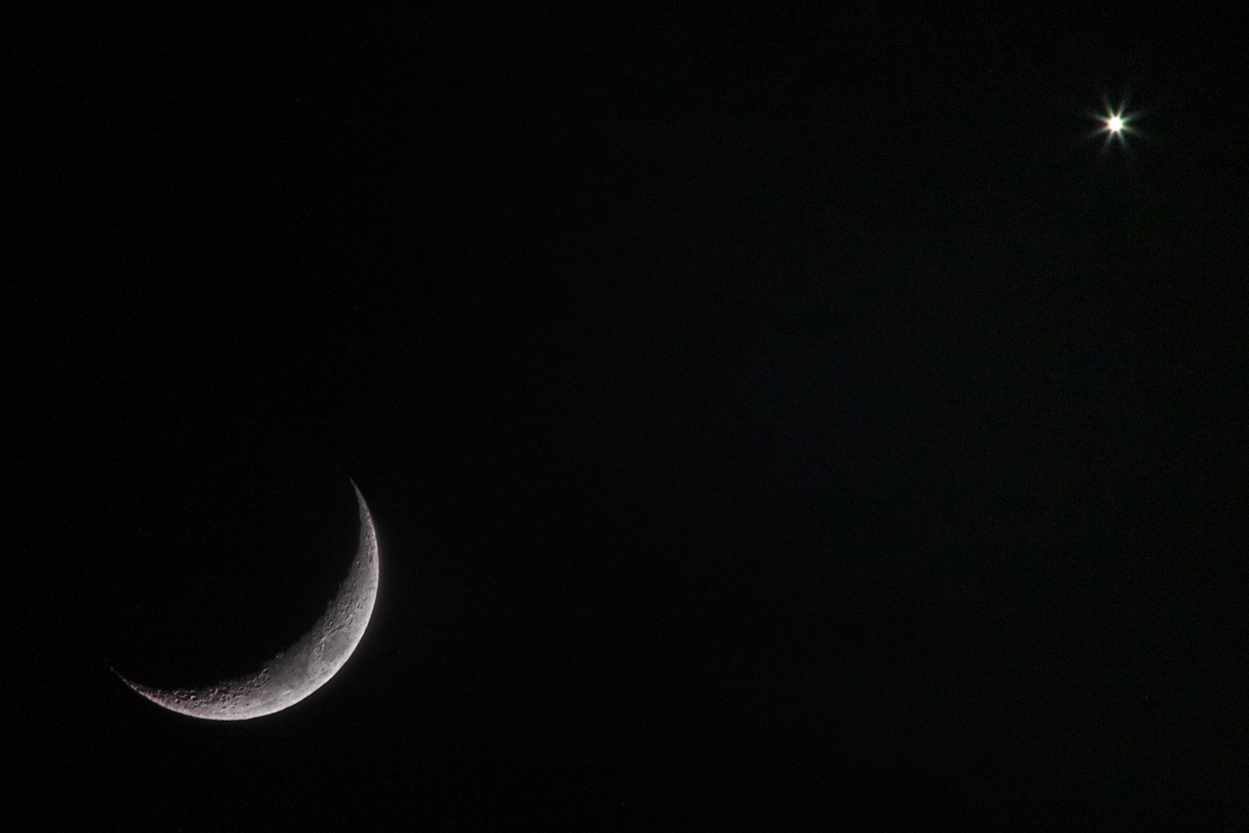 Foto Conjunción de la Luna y Venus